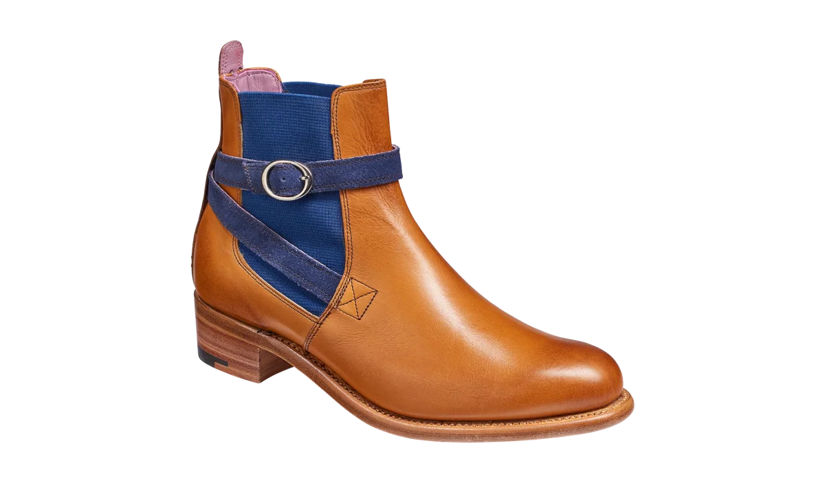 Alexandra – Cedar Calf / Blue Strap