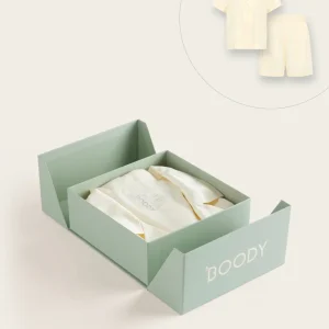 Set Giftbox - Vegan Silk Short Sleep Shirt & Sleep Short - Pearl