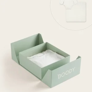 Set Giftbox - Baby Long Sleeve Bodysuit & Jersey Wrap - Natural White